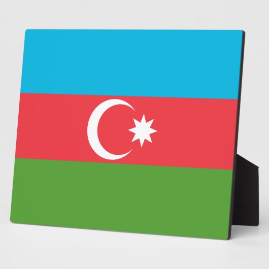 Azerbeidzjan Vlag Plaque Fotoplaat (Zijkant)