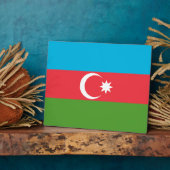 Azerbeidzjan Vlag Plaque Fotoplaat (Zijkant)