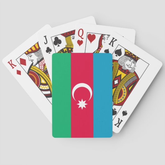 Azerbeidzjan vlag pokerkaarten (Achterkant)