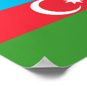 Azerbeidzjan vlag poster (Hoek)