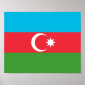 Azerbeidzjan vlag poster (Voorkant)
