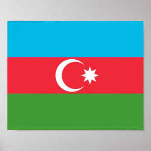 Azerbeidzjan vlag poster