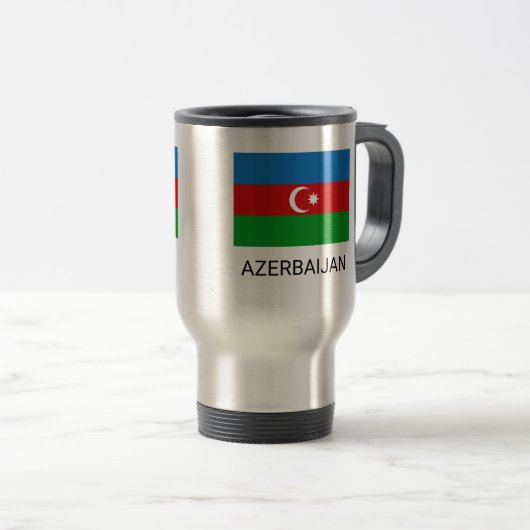 Azerbeidzjan vlag reisbeker (Voorkant rechts)