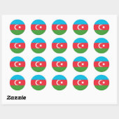 Azerbeidzjan vlag ronde sticker (Vel)