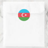 Azerbeidzjan vlag ronde sticker (Tas)