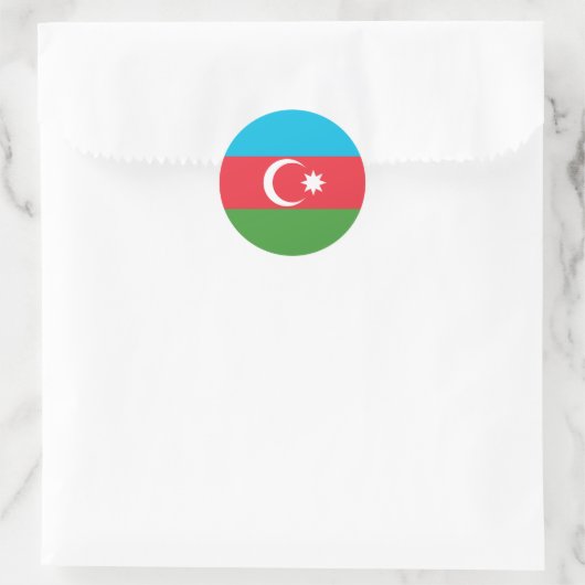 Azerbeidzjan vlag ronde sticker (Tas)