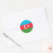 Azerbeidzjan vlag ronde sticker (Envelop)