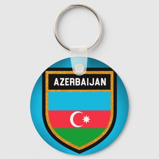 Azerbeidzjan vlag sleutelhanger (Voorkant)