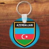 Azerbeidzjan vlag sleutelhanger (Voorkant)