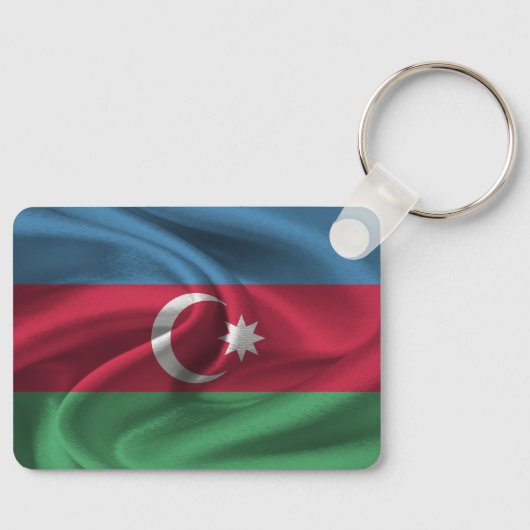 Azerbeidzjan Vlag Sleutelhanger (Voorkant)