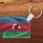 Azerbeidzjan Vlag Sleutelhanger (Voorkant)