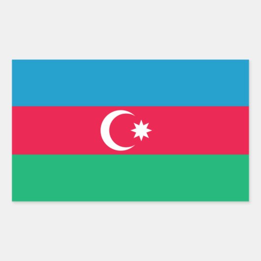 Azerbeidzjan vlag sticker (Voorkant)