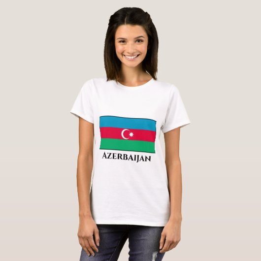 Azerbeidzjan vlag t-shirt (Voorkant volledig)
