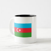 Azerbeidzjan vlag tweekleurige koffiemok (Voorkant links)