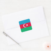 Azerbeidzjan vlag vierkante sticker (Envelop)