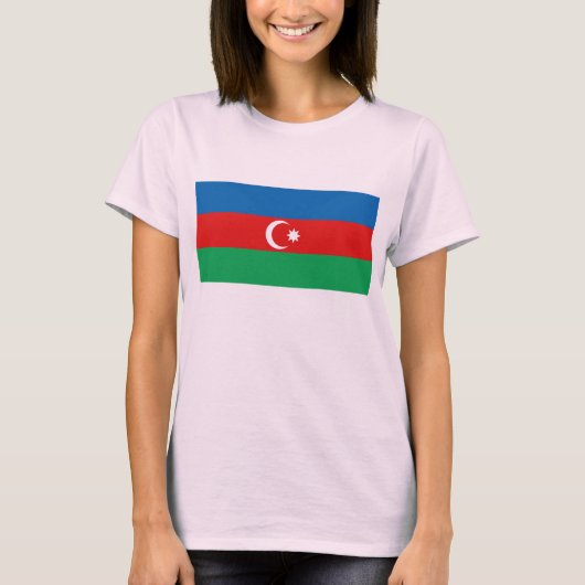 Azerbeidzjan vlag x kaart T-shirt (Voorkant)