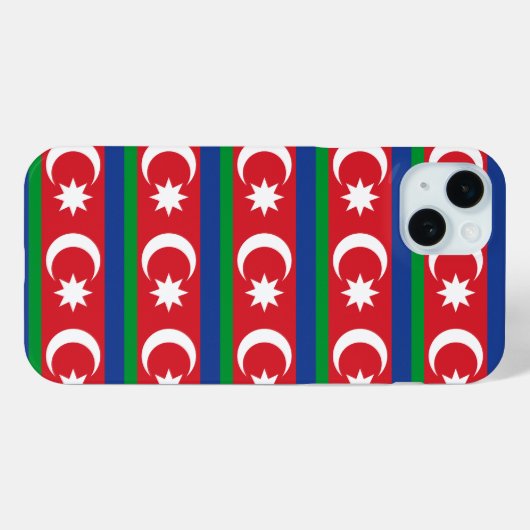 Azerbeidzjan vlagpatroon Case-Mate iPhone case (Achterkant (horizontaal))