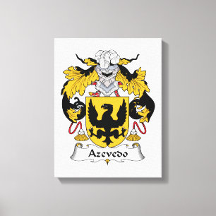 Azevedo Family Crest Canvas Afdruk