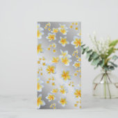azian, geel, wit, bloem, helder, goud, floraal (Staand voorkant)