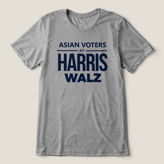 Aziaten voor Harris Walz Tri-Blend Shirt (Design voorkant)
