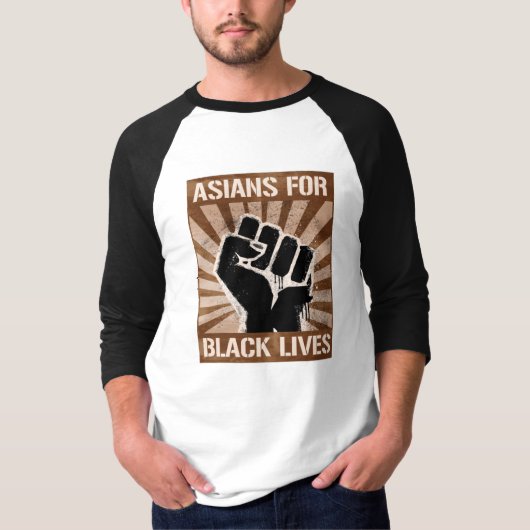 Aziaten voor zwarte levens t-shirt (Voorkant)