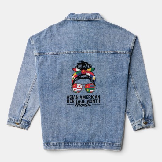 Aziatisch-Amerikaanse en Pacifische Eilanden Erfgo Denim Jacket (Achterkant)