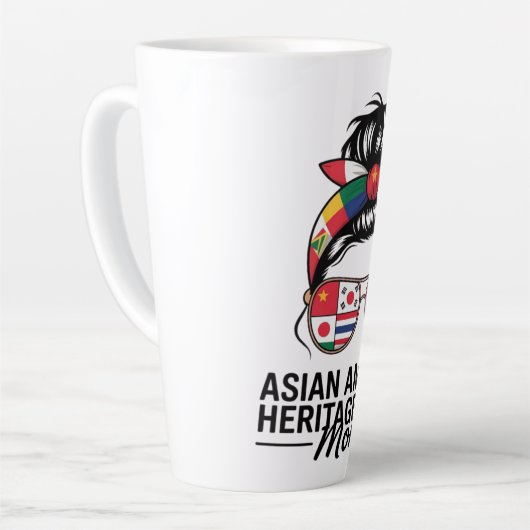 Aziatisch-Amerikaanse en Pacifische Eilanden Erfgo Latte Mok (Linkerhoek)