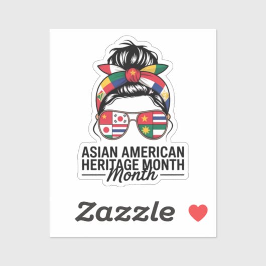 Aziatisch-Amerikaanse en Pacifische Eilanden Erfgo Sticker (Vel)
