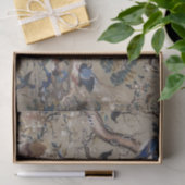 Aziatisch, antiek, zijde, schilderij, natuur, voge tissuepapier (Geschenk)