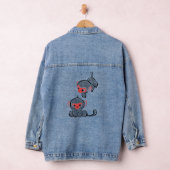 Aziatisch apen duo: zittend en klimmend denim jacket (Hangar)