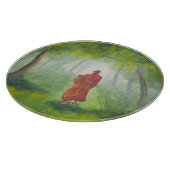 Aziatisch bos, acryl monnik schilderij. snijplank (Hoek)