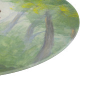 Aziatisch bos, acryl monnik schilderij. snijplank (Hoek)