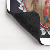 Aziatisch bruidspaar op Heart Swing Art Print Muismat (Hoek)