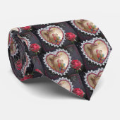 Aziatisch bruidspaar op Heart Swing Art Print Stropdas (Opgerold)