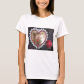 Aziatisch bruidspaar op Heart Swing Art Print T-shirt (Voorkant)
