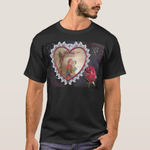 Aziatisch bruidspaar op Heart Swing Art Print T-shirt