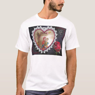 Aziatisch bruidspaar op Heart Swing Art Print T-shirt
