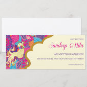 Aziatisch - Bruiloft - Henna - Save The Date (Voorkant / Achterkant)