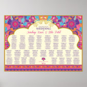 Aziatisch - bruiloft - Henna - Tafelzetplan Poster (Voorkant)