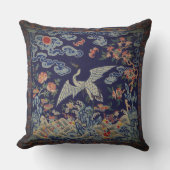  Aziatisch Chinees Manchu Kraanblauw Buitenkussen (Voorkant)