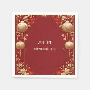 Aziatisch Chinees tweetalig hei vet Vrijgezellenfe Servet