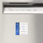 Aziatisch Dubbel Geluk Bamboe Blauw Save The Date Magneet (Insitu (Vaatwasser))