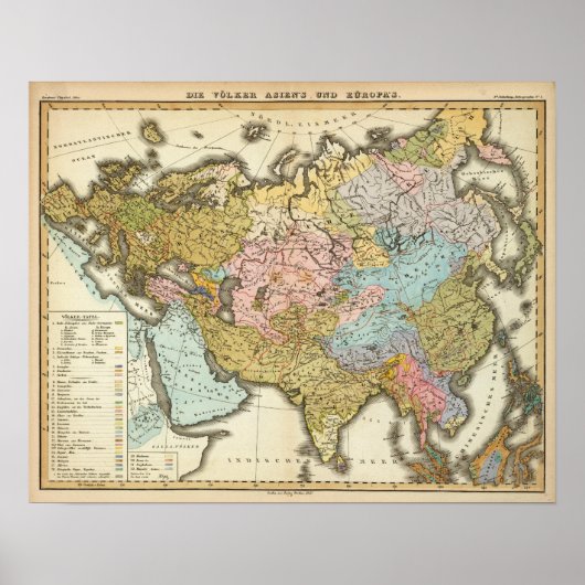 Aziatisch en Europees volk Poster (Voorkant)