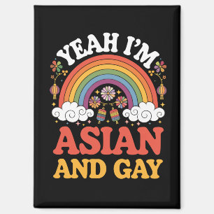 Aziatisch en homo queer Aziatisch Chinees Koreaans Magneet