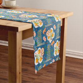 Aziatisch eten geïnspireerd op Noodles & Narutomak Korte Tafelloper