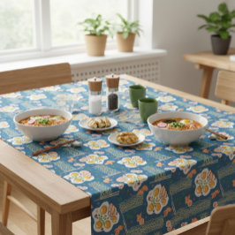 Aziatisch eten geïnspireerd op Noodles & Narutomak Tafelkleed