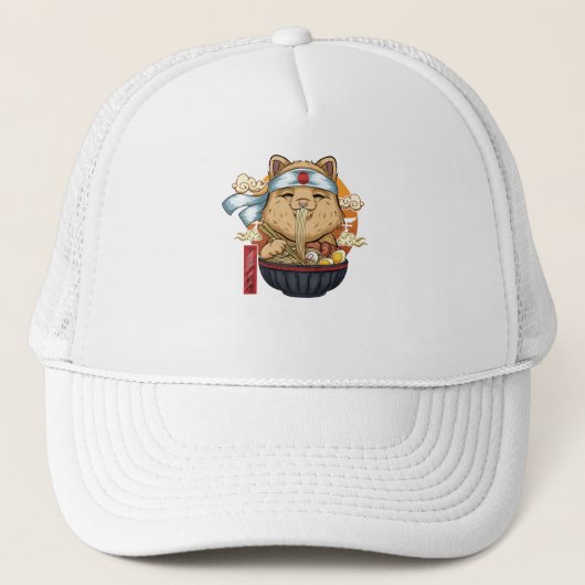 Aziatisch eten Kat Trucker Pet (Voorkant)