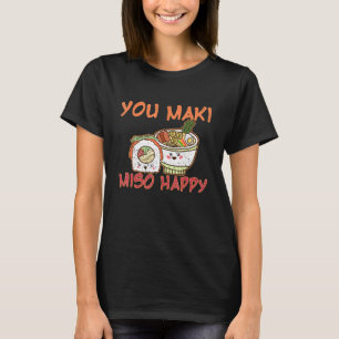 Aziatisch eten Ramen Nigiri Sashimi Maki Funny Sus T-shirt