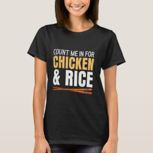 Aziatisch eten Tel me in voor kip en rijst China T-shirt