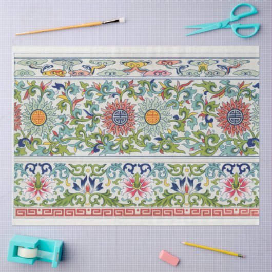 Aziatisch floraal decoupage papier (Craft)